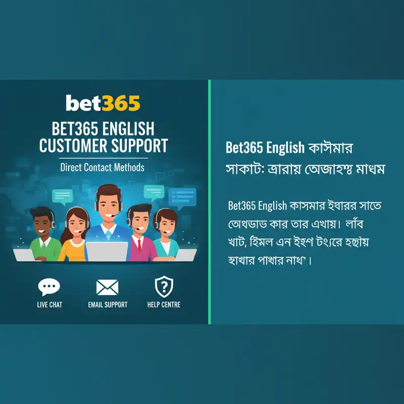 Bet365 English কাস্টমার সাপোর্ট কন্টাক্ট ব্যানার